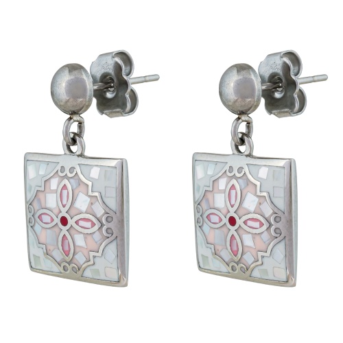 Серьги Fiore Luna ENAMEL ROSE, AE03194-3 R/S фото 3